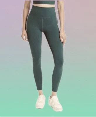 Women’s Everyday Soft High-Rise Piped 7/8 Leggings All in Motion Dark Green M - Image 1 of 4