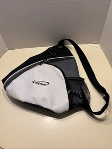 4Aufdruck Reißverschluss Umhängetasche Bauchtasche Dreiecksform Canvas mit Trinkflaschentasche - Bild 1 von 4