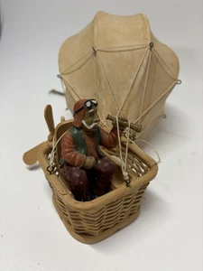 Vintage Rare Rosso's Hanging Toy Motorized Model Hot Air Balloon Flyer Figure - Picture 1 of 14