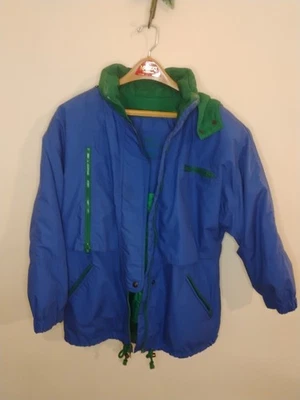Womens London Fog Full Zip Lined Medium Vintage Purple Teal Outdoors Classic 90s - Image 1 of 4
