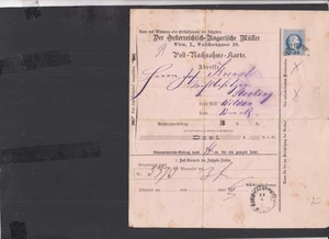 AX020/ Österreich Ganzsache Nachnahme-Karte ZUDRUCK OE-Ungarische Müller - Picture 1 of 2