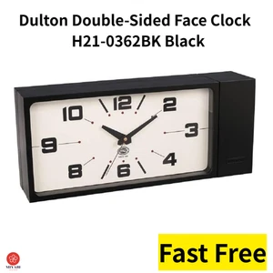Dulton Orologio Doppio Lato Quadrante Rettangolare Calamita Tipo H21-0362BK Nero 44cm - Foto 1 di 10