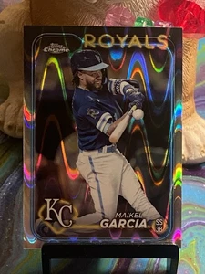2024 Topps Chrome Maikel Garcia #246 Ray Wave Refractor KC Royals - Picture 1 of 2