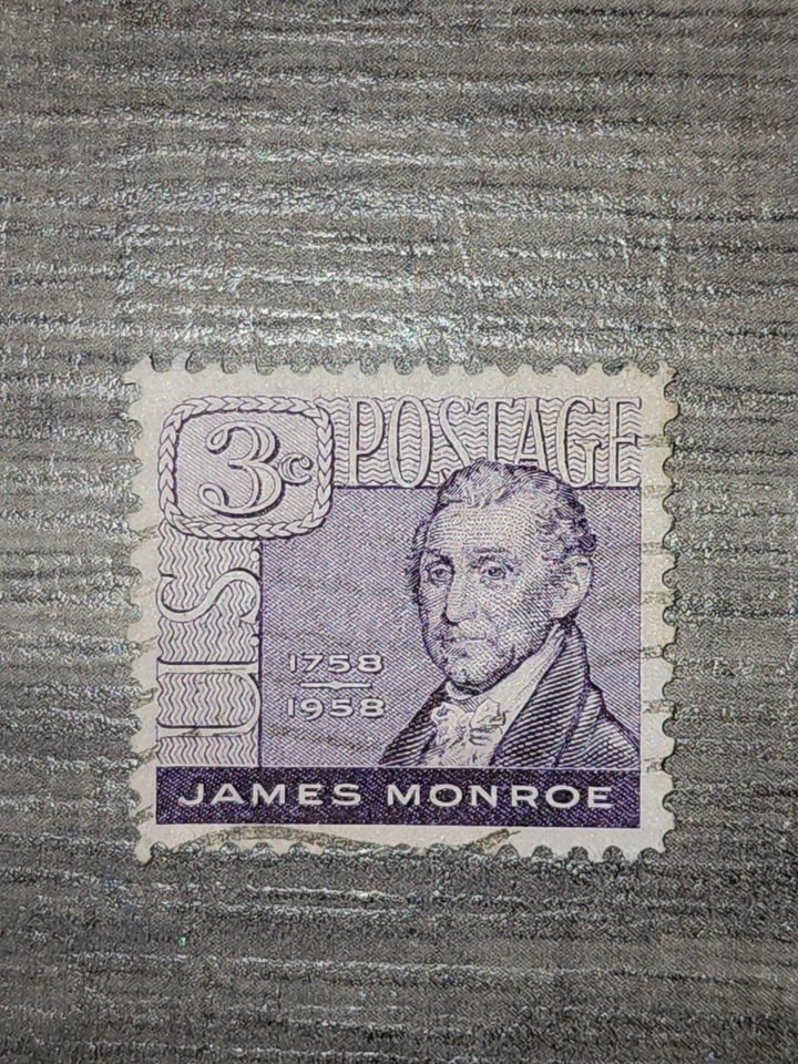 US 1958 3c James Monroe - 5th U.S. President Used Stamp - #E549 - Image 1 of 1