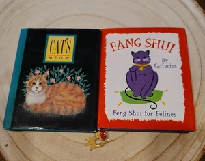 Peter Pauper Mini Book Lot 4" Cats Meow  Fang Shui Feline Tiny Cat Lovers Gift - Picture 1 of 23
