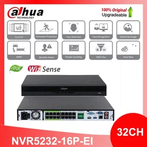 Dahua NVR5232-16P-EI 32CH 16PoE 2SATA 4K WizSense NVR AI 32MP Net Video Recorder - Picture 1 of 5