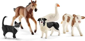Schleich Farm World statuine realistiche animali da fattoria - 5 pezzi fattoria educativa per bambini - Foto 1 di 12