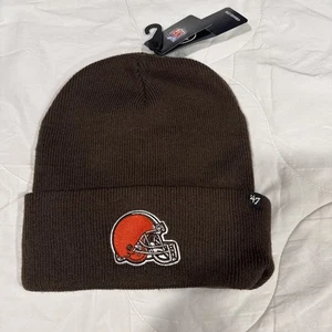 Neu mit Etikett Herren 47 NFL Cleveland Browns Football Winter Strickmütze Mütze Männer Beanie - Bild 1 von 8