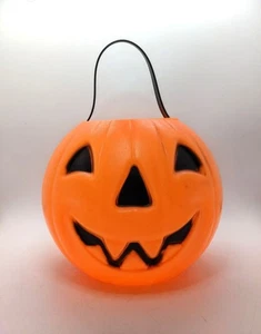 Cubo cubo de caramelo molde soplado calabaza Halloween 1980 vintage Carolina Enterprises - Imagen 1 de 6
