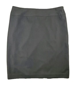 Liz Claiborne Size 12 Skirt Dark Gray Straight Lined Back Zip Stretch Career - Picture 1 of 13