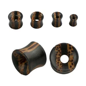 ❤ 5- 25 mm Ohr Piercing Flesh Tunnel Holz Areng Kokospalme Braun Natur Wood Plug - Bild 1 von 1