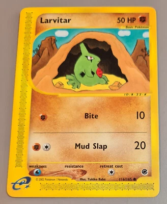 Larvitar # 116/165 Common Expedition Base-Set 2002 EN Near Mint to Mint Vintage - Bild 1 von 3