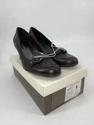 Merona Brown Loafer Alma Heels Shoes w/ Buckle Size 8.5 • NWT/NWB • - Image 1 of 4