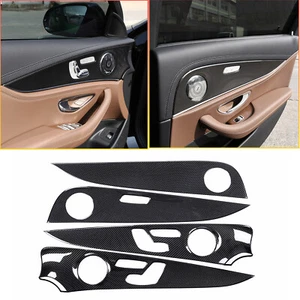 Kohlefaser Stil Innenraum Türgriff Abdeckung Verkleidung für Benz E-Klasse 2016-2018 - Bild 1 von 10