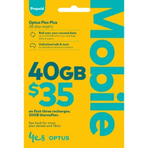 AUSTRALIAN OPTUS $35 PREPAID MULTI FIT CELL MOBILE PHONE SIM CARD PACK KIT 4G 5G - Picture 1 of 1