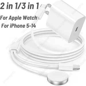 USB C Magnetic Charger Fast Charging Cable For iPhone Apple Watch 9 8 7 6 5 4 3 - Picture 1 of 16