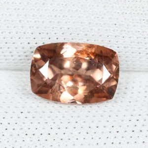 1.74 ct DAZZLING    BROWN ORANGE NATURAL ZIRCON CAMBODIA - CUSHION See Vdo !! - Picture 1 of 2