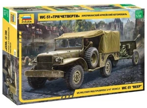 US Military Multipurpose 3/4T Vehicle Dodge WC-51 Beep 3656 ZVEZDA 1:35 new! - Picture 1 of 1
