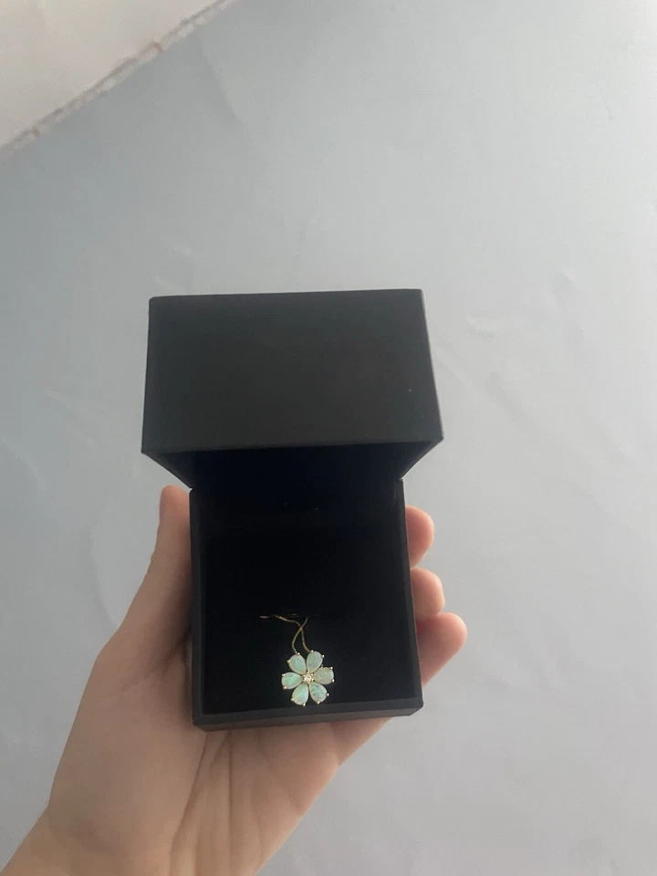 Kay Jewelers Gold, Light Blue Flower Necklace - Image 1 of 1