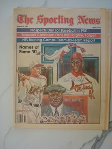 Sporting News Magazine Johnny Mize & Bob Gibson August 1981 HOF Inducted Signed - Picture 1 of 3