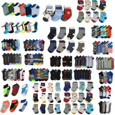 Lote 12 pares de calcetines tobilleros niños pequeños infantes NIÑO colores surtidos talla 4-6 Foto 1 de 2
