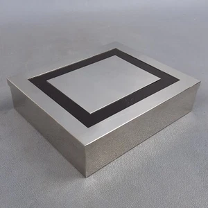 Schmuckkästchen Metall verchromt Glas Giacomo Sinopoli für Liwans Mid-Century 1970 - Bild 1 von 16