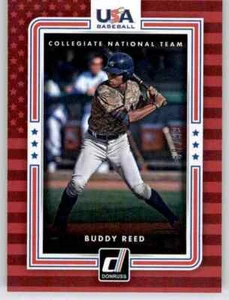 2016 Donruss USA Collegiate Red Foil Buddy Reed #D /99 Rookie RC A's Athletics - Bild 1 von 2