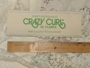 VINTAGE 1970s CRAZY CURL Steam Curling Iron CLAIROL * Instructions ONLY* - Picture 1 of 3