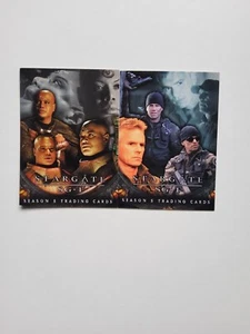 Stargate SG1 Seasons 5 Promo Cards P1 & P2 - Picture 1 of 2