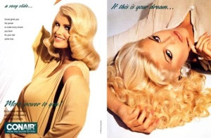 1993 Conair Anna Nicole Smith cabello vintage 4 páginas anuncio de revista - Imagen 1 de 2