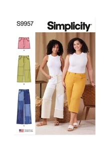 SIMPLICITY Schnittmuster 9957 Misses Damen Frauen Hose, kurz 10-18 oder 20W-28W - Bild 1 von 8