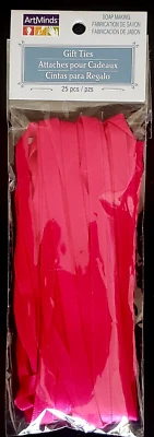 ArtMinds SOAP MAKING Pink Satin Ribbon GIFT TIES – 25 pcs - Image 1 of 2