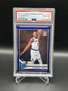 2019-20 Donruss RJ Barrett viola olografico rookie RC nuovo di zecca PSA 10! - Foto 1 di 2
