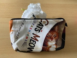 Kosmetiktasche Tasche Kulturbeutel Katze Katzen NEU Geschenkidee Motiv 07 - Bild 1 von 5