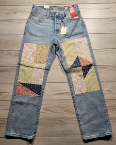 Levi's 501 150th Anniversary 90s Patchwork Jeans Road Tripping Size 25 x 30 - Picture 1 of 8