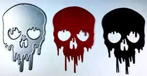 Melting Skull Halloween Skeleton Head Haunted Metal Cutting Dies Standard Thin - Picture 1 of 1