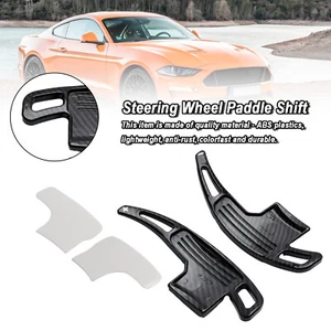 Carbon Style Paddle Shifter Trim Accessories fit Ford Mustang 2015-23 Black ZW - Picture 1 of 15
