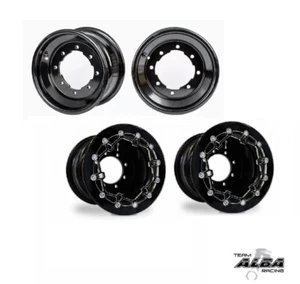 Banshee 350 Front Rolled Lip Rear Beadlock Wheels Crusher 10x5 9x8 Alba PB32 - Picture 1 of 7