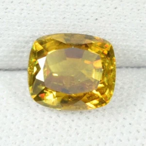 1.89 ct SHIMMERING HONEY YELLOW  NATURAL  SPHENE  Cushion  See Vdo DL - Picture 1 of 2