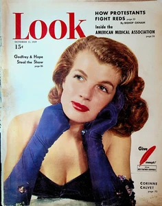 Look Magazine 11. Oktober 1949 Corinne Calvet Stanley Hiller Nehru Bob Hope - Bild 1 von 2