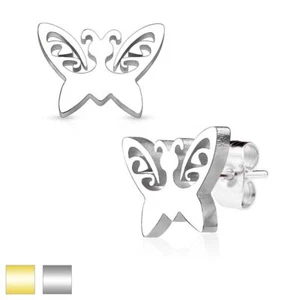 MJ-SE2458 Schmetterling 316L Edelstahl Ohrstecker Paar - Bild 1 von 4
