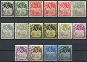 Ascension 1924-33 KGV Set up to 3s (no 3d) with shades Mint Hinged Very Fine - Picture 1 of 2