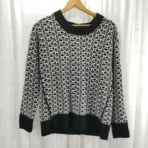 Black Tape Sweater Black and White Jacquard NEW NWT Women's Small S - Picture 1 of 7