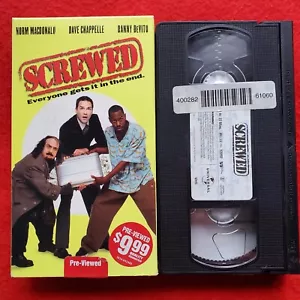 Blockbuster Rental VHS SCREWED 2000 Norm Macdonald Dave Chappelle Danny DeVito - Picture 1 of 7