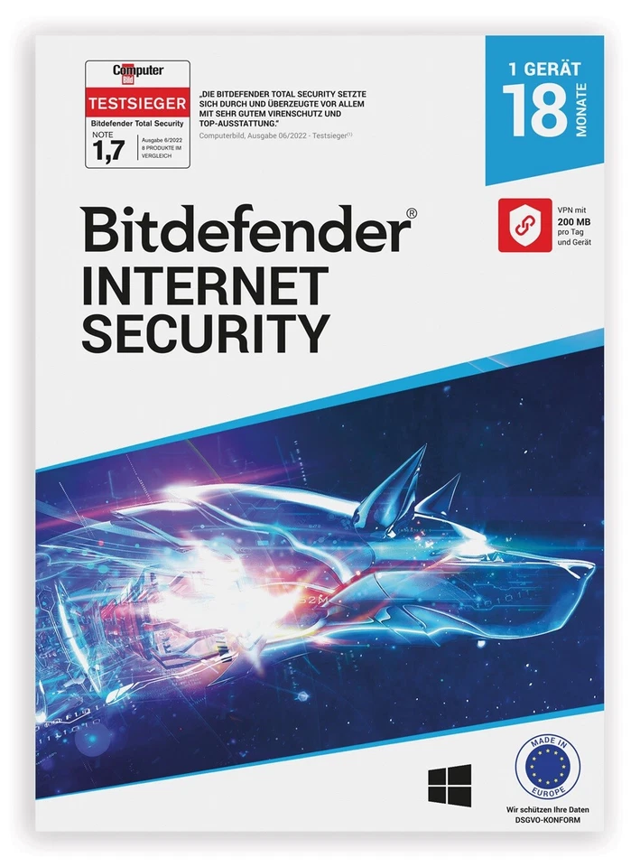 Bitdefender Internet Security 2025 / 1 Gerät / 1,5 Jahre /  ESD - Bild 1 von 1