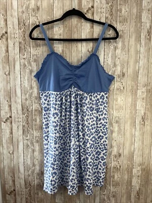 Vestido de Noche Cacique Mujer Bebé Muñeca Azul Estampado Animal Talla 14/16 (XL) NUEVO CON ETIQUETAS Foto 1 de 4