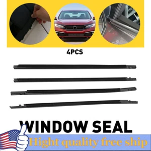 For 2016-19 Honda Civic Sedan 4pcs Weatherstrip Window Moulding Trim Seal Belt H - Picture 1 of 9