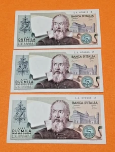 TRIS CONSECUTIVE 2000 GALILEO GALILEI DECR. MIN 24/10/1983 DA MAZZETTA !!! - Picture 1 of 6