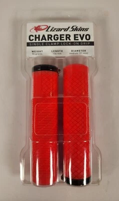 Empuñaduras de cargador Lizard Skins Evo - ROJO FUEGO bloqueo 136 mm diámetro medio Foto 1 de 2