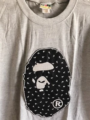 RARE A Bathing Ape Men’s Tee Shirt Gray Made in Japan Size M fits smaller - Image 1 of 4